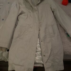 Danier White leather winter jacket
